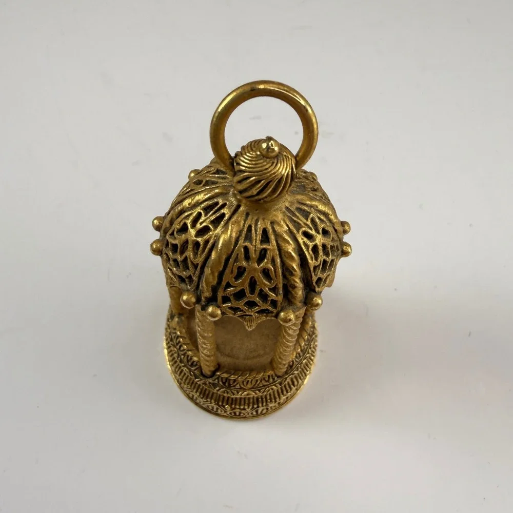 Vtg Corday Toujours Moi Love Birds Birdcage Solid Creme Perfume Compact Pendant